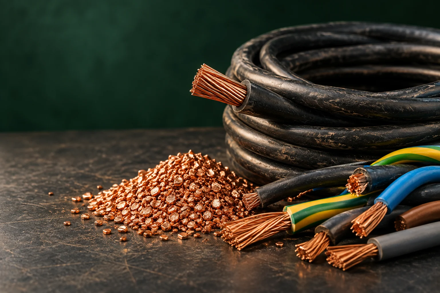 Cable and recovered copper